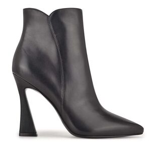 Nine West Torrie Dress Booties - Genuine Black Leather - New